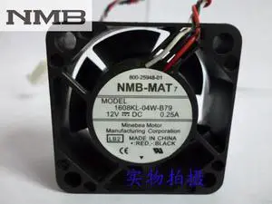 Aomoproing For NMB 1608KL-04W-B79 LB2 DC 12V 0.25A Server Cooling Fan Server Square Fan 3-wire 40x40x20mm