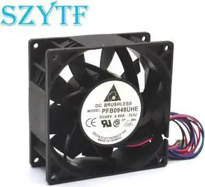 Aomoproing 90*90*38mm 3-wire PFB0948UHE 9038 90mm 48V 0.8A wire wind inverter cooling fan for delta