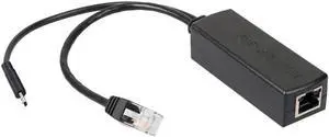 Aomoproing Micro PoE IEEE 802.3af Micro USB Active PoE Splitter Power Over Ethernet 48V To 5V 2.4A for Tablet Dropcam or Raspberry Pi