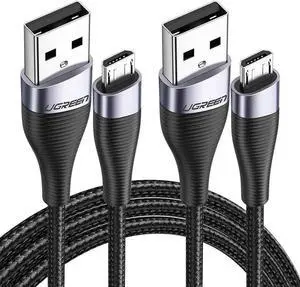 Aomoproing USB Charger Cable 2 Pack Nylon Braided USB 2.0 A to Micro USB Android Quick Charge Cord with Bendable Wire Connection for Samsung LG Nokia HTC Moto Nexus 6FT