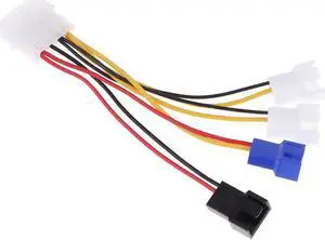 Aomoproing Ventilador de enfriamiento de ordenador 4 en 1, Cable de alimentación CPU PC, conector adaptador de Cable enfriador Aomoproing Ventilador de enfriamiento de ordenador 4 en 1, Cable de alimentación CPU PC, conector adaptador de Cable enfriador