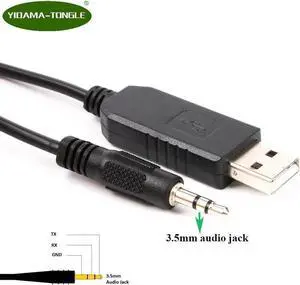 Aomoproing USB to TTL Serial Adapter Converter Cable FTDI Chip 3.3V 3V3 TTL UART 6ft to 3.5mm Audio Jack Plug Stereo Cable TTL-232R-3.3v-AJ
