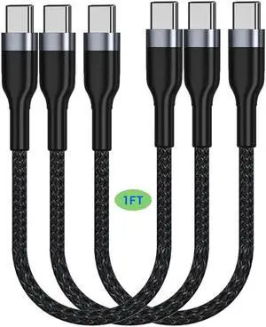 Aomoproing USB C to USB C Cable 1FT 3-Pack,60W Type C PD Fast Charge Cord Compatible with GalaxyS21/S21+/S20+ Ultra Note 20 Aomoproing USB C to USB C Cable 1FT 3-Pack,60W Type C PD Fast Charge Cord Compatible with GalaxyS21/S21+/S20+ Ultra Note 20