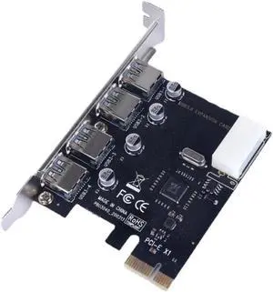 Aomoproing  USB 3.0 PCI-E Expansion Card Adapter 4 Port USB 3.0 Hub Internal Header USB 3 To PCIE PCI Express Adapter Card