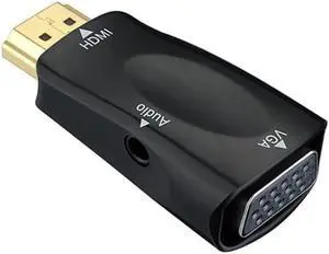 Aomoproing HDMI-compatible To VGA Cable Converter Male To Famale Converter Adapter 3.5 Mm Jack Audio HD 1080P for PC Laptop Tablet