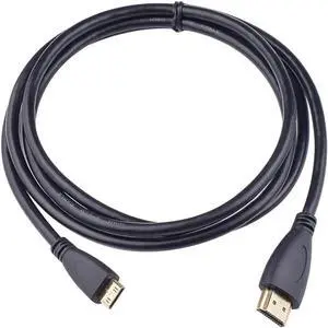 Aomoproing Camera to TV Monitor Cable Cord Mini HDMI-compatible to HDMI-compatible Compatible For Canon PowerShot ELPH EOS Rebel