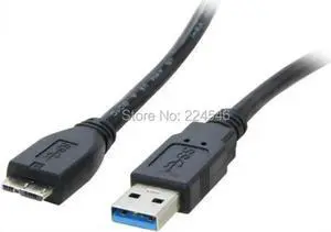 Aomoproing 1m USB 3.0 A Male to Micro B Male Cable for Cables TO GO C2G 54176 (Black)