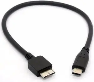Aomoproing USB C to Micro USB Cable Type C to Micro B for WD my PassPort HDD Hard Disk 30cm