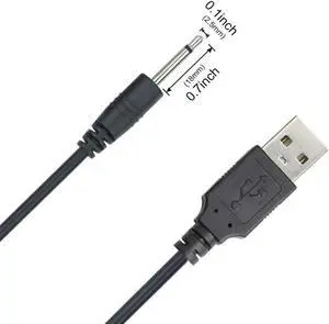 Aomoproing USB Adapter Cord 2.5mm AUDIO Replacement DC Charging Cable USB Fast Charging Cable