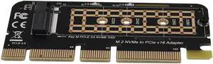 Aomoproing M.2 NVMe SSD To PCI-E X16 Converter Card NGFF M-Key M.2 PCIe PCI-Express X4/X8/X16 HDD Hard Drive Solid State Disk Adapter Card