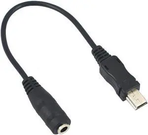 Aomoproing Cable de Audio hembra a macho para GoPro Hero + Cámara deportiva, adaptador de micrófono de Clip activo de 3,5mm a Mini USB