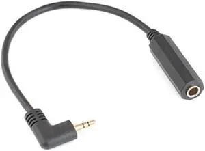 Aomoproing 3.5mm to 6.35mm Female 1/4" to 1/8" 90 Degree Right Angle Male Jack Stereo Cable Adapter Converter Cord 30cm