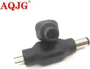 Aomoproing 1pcs Round 2Pin Male DC Power Conversion Plug to Female 7.4*5.0mm Jack With Resistance for Universal Adapter for Dell Notebook