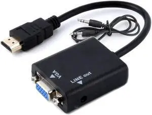 Aomoproing High-defination 1080P to VGA Adapter Male to Female Converter