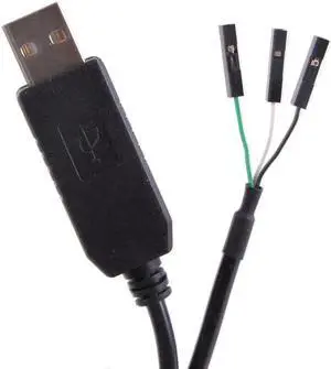Aomoproing PL2303TA USB to RS232 Serial Adapter 2.54mm Dupont Terminal Block Programming Cable