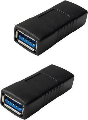 Aomoproing 2PCS USB Connector Female to Female Adapter/USB 3.0 Extension Cable Coupler SuperSpeed Connector Aomoproing 2PCS USB Connector Female to Female Adapter/USB 3.0 Extension Cable Coupler SuperSpeed Connector