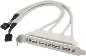 Aomoproing est Adapter 4 Port USB 2.0 To 9 Pin MainBoard Header Bracket Extension Cable Baffle Line For Computer Baffle