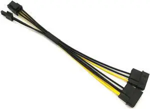 Aomoproing Angitu Dual IDE Molex 4Pin to PCI-E 8Pin 6+2Pin Power Adapter Cable Aomoproing Angitu Dual IDE Molex 4Pin to PCI-E 8Pin 6+2Pin Power Adapter Cable