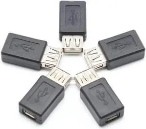 Aomoproing Black USB 2.0 Type A Female to Micro USB B Female Adapter Plug Converter usb 2.0 to Micro usb connector wholesale