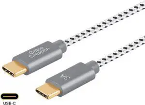 Aomoproing USB C Cable 1FT 60W USB C to USB C Fast Charging Cable Short USB Type-C to C Cable Braided 3A 480Mbps Data for MacBook Pro Air iPad Air Pro S21/S20 Pixel 4/5 etc. Space Gray