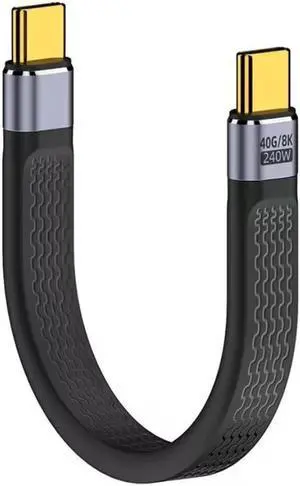 Aomoproing Short USB C Cable, 40Gbps USB4 Cable Compatible with Thunderbolt 4/3 Interface, USB C to USB C Cable Supports 8K Display.