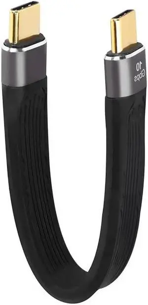 Aomoproing FOR 10Gbps Short USB Type C to USB C Cable 5inch 60W 3A Fast Charging Cable USB C 3.1 Gen 2 FPC Cable for Power Bank Phone Tablet