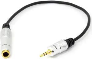 Aomoproing Audio Aux 6.35mm 1/4" Female to 3.5mm 1/8" Male Stereo Headphone Plug Adapter Converter Cable 20cm