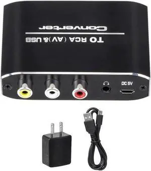 Aomoproing Mini High Clarity 1080P HDMI-compatible to AV CVBS/RCA Adapter Converter Audio Video for TV Projector