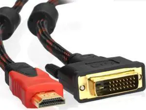 Aomoproing 1.5M 5FT DVI-D Male To HDMI-compatible Cable High Speed HDMI-compatible DVI Digital Audio Cable for PC TV Laptop