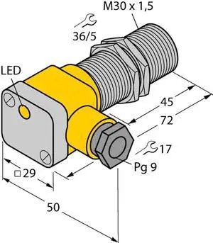 Aomoproing TURCK BI10-G30SK-Y1X 40220 Inductive sensor