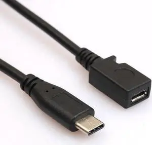 Aomoproing USB 3.1 Type C Male to Micro USB Female Short Cable