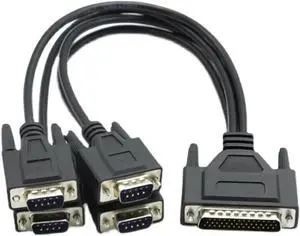 Aomoproing DB44 pin to DB9 pin cable 4 Port DB9 RS-422 serial adapter cables for PCI card to 4 x RS422/485 cards