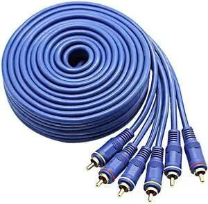 Aomoproing Three pairs of three lotus AV cable audio cable DVD cable set-top box old TV signal connection cable(5M)(AV 3 TO 3 1PCS)