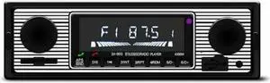 Aomoproing Auto Car Radio Bluetooth-compatible Vintage Wireless MP3 Multimedia Player AUX USB FM 12V Classic Stereo Audio Player Car