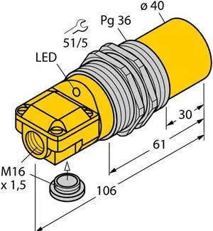 Aomoproing TURCK NI40-G47SR-FZ3X2 13428 Inductive sensor