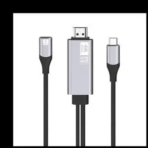 Aomoproing 4K@60Hz Type C to HDMI-Compatible Cable Screen Mirroring Device for Laptop Converter Adapter Screen Sharing Accessories