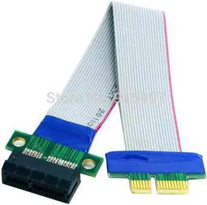 Aomoproing PCI-E Express 1X Slot Riser Card Extender Extension Ribbon Flex Relocate Cable 20cm