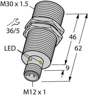 Aomoproing TURCK BI10-M30-VN4X 1582352 Inductive sensor NPN