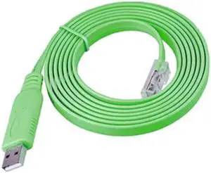 Aomoproing USB to console debugging cable USB to RJ45 suitable for router switch control cable(1.8M)(USB FTDI 1PCS)