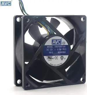 Aomoproing For AVC DS07025T12U 70mm 7025 DC 12V 0.7A 4 -pin PWM cpu pc case cooling fan