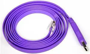 Aomoproing USB to console debugging cable USB to RJ45 suitable for router switch control cable(1.8M)(USB FTDI 1PCS)