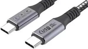 Aomoproing USB4 fully functional type-c data cable dual head lightning 4 three 3PD100W fast charging 40Gbps high-definition video cable(1.2M)(USB 40G 240W 1PCS)