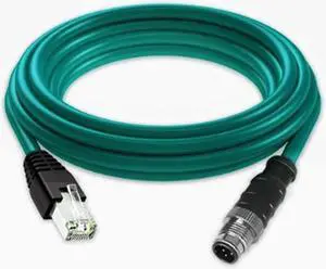 Aomoproing M12 to RJ45 network cable, 4-core D-type encoding cable, industrial camera Ethernet sensor connection cable, high flexible netwo(2M)(M12 4P TO RJ45 1PCS)