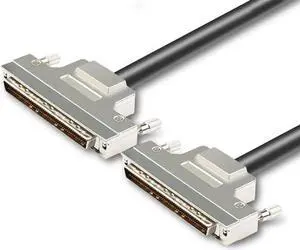 Aomoproing SCSI cable HPDB100P connection cable high-density 100 pin male to male screw SCSI interface device data cable(1.5M)(100p m to m 1pcs)