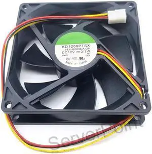 Aomoproing For SUNON KD1209PTSX 13.U.B2838.A.GN DC 12V 2.3W 3 Wires Server Square Cooling Fan