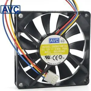 Aomoproing 1pcs DS08015B12U 12V 0.60A 80*80*15 PWM 80mm chassis computer cooling fan for AVC