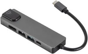 Aomoproing USB Hub 5 In 1 Adapter Type C 4K USB C Hub To Gigabit Ethernet Rj45 Lan for Macbook Pro Thunderbolt 3 USB-C Charger