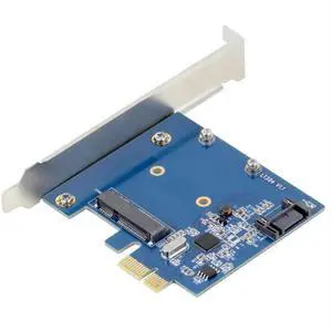 Aomoproing PCI-E PCIe to mSATA SSD + SATA 3.0 Combo Extender Adapter PCI-E to SATAIII Card sata3.0
