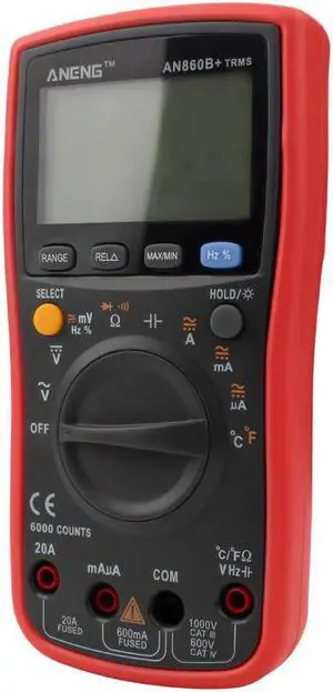 ANENG AN860B+ Tester Digital Multimeter Profesional 6000 Counts Detector Tester Peak Multimetro Meter Analogico Esr Lcr Meter - Red ANENG AN860B+ Tester Digital Multimeter Profesional 6000 Counts Detector Tester Peak Multimetro Meter Analogico Esr Lcr Meter - Red