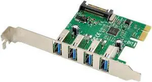 Aomoproing PCI-E To 4 Port USB3.0 Expansion Card Super Speed USB3.0 Host Control Expansion Card chipset vl805 chip sata power supply